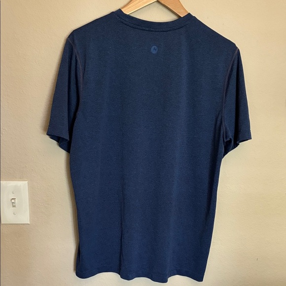 Men's Heathered Blue Marmot shirt - Picture 4 of 6